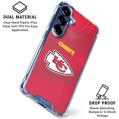 NFL Kansas City Chiefs Team Jersey Galaxy S25 Clear Case